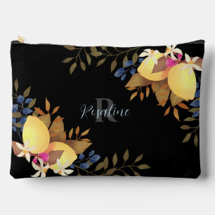 Lemon Chic Black Monogram Accessory Pouch