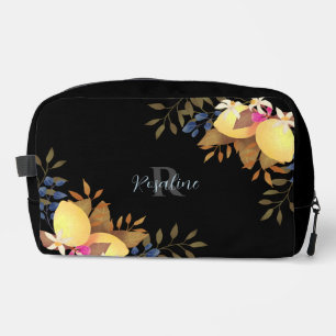 Lemon Chic Black Monogram Dopp Kit