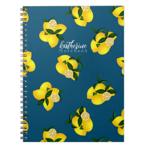 Lemon Chic Design Turquoise Notebook