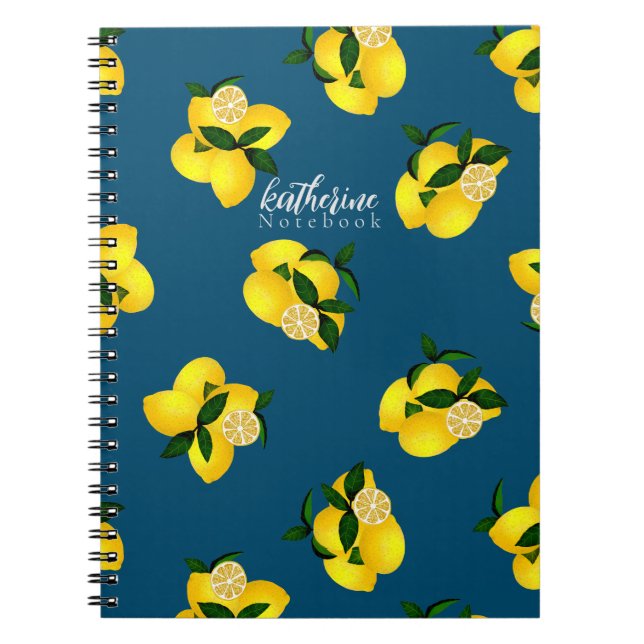 Lemon Chic Design Turquoise Notebook (Front)