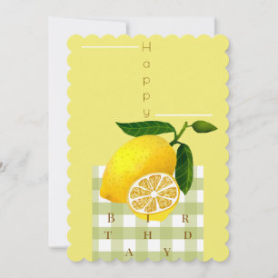Lemon Chic Happy Birthday Yellow Holiday Card