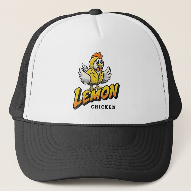 Lemon Chicken - Fun Food Design Trucker Hat (Front)