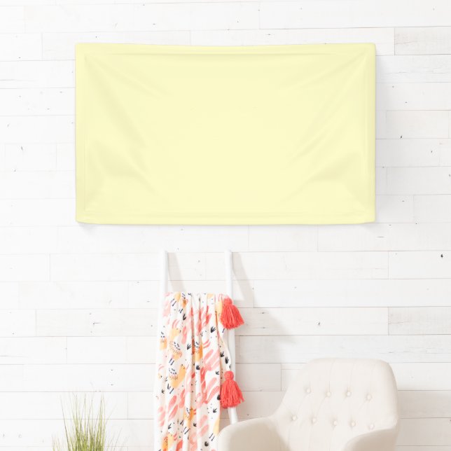 Lemon Chiffon Solid Colour Banner (Insitu)