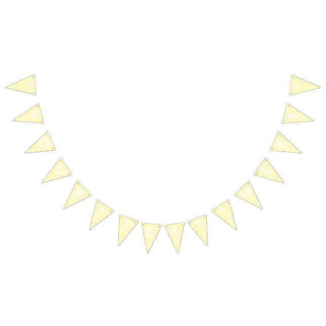 Lemon Chiffon Solid Colour Customise It Bunting (All)