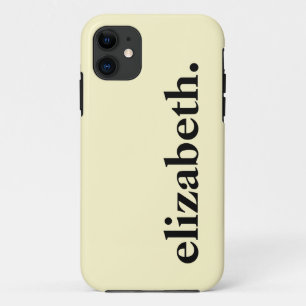 Lemon Chiffon Solid Colour Elegant Name  Case-Mate iPhone Case
