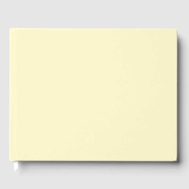 Lemon Chiffon Solid Colour Guest Book (Front)