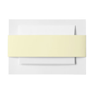 Lemon Chiffon Solid Colour Invitation Belly Band