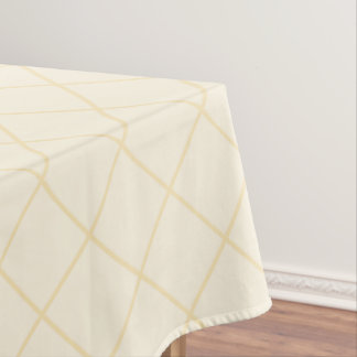 Lemon chiffon yellow squares tablecloth