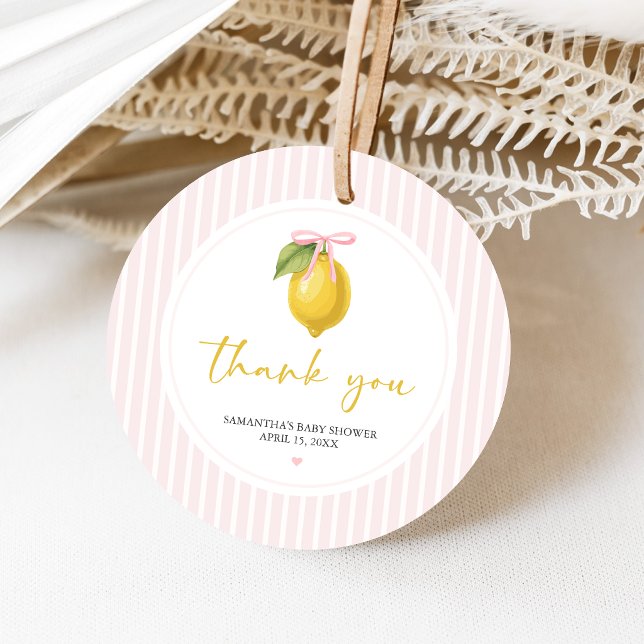 Lemon Ciao Baby Shower Favour Tags (Lemon Ciao Baby Shower Favor Tags)