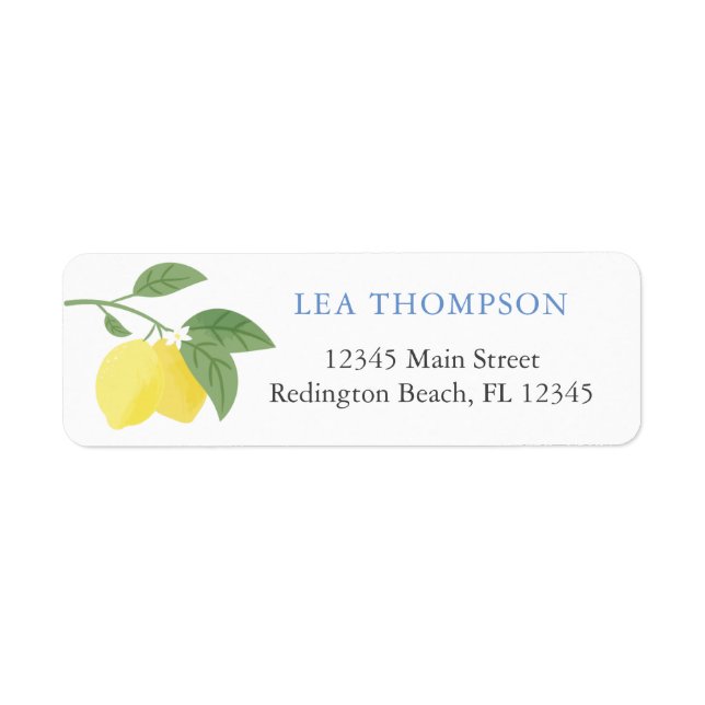 Lemon Citrus Address Labels (Front)