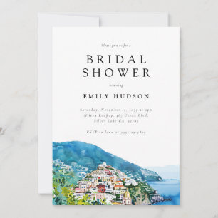 Lemon Citrus Amalfi Coast Bridal Shower Invitation