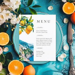Lemon Citrus Amalfi Coast Bridal Shower Menu
