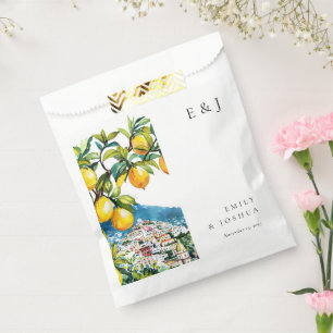 Lemon Citrus Amalfi Coast Italian Wedding Favour Bags