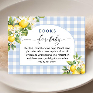 Lemon Citrus Baby Shower Boy Books For Baby Enclosure Card