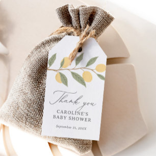 Lemon Citrus Baby Shower Favor Tag