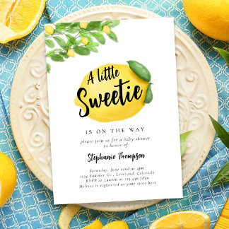 Lemon Citrus Baby Shower Invitation