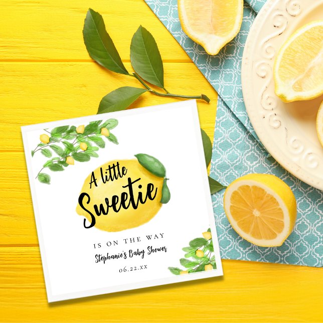 Lemon Citrus Baby Shower Napkin (Creator Uploaded)