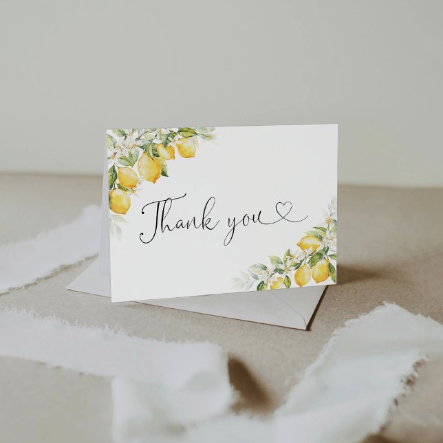 Lemon Citrus Baby Shower Thank You Card (Creator Uploaded)