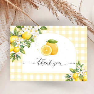 Lemon Citrus Baby Shower Yellow Enclosure Card