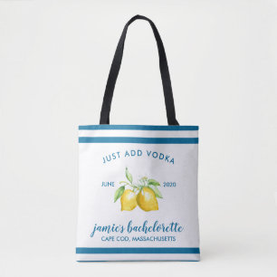 Lemon Citrus Bachelorette Personalised Tote Bag