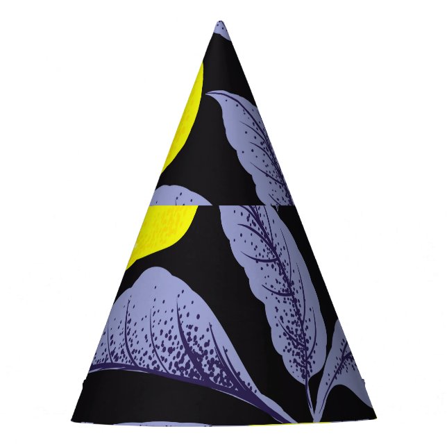 Lemon citrus, botanical vintage design. party hat (Front)
