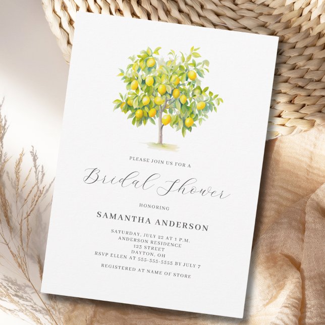 Lemon Citrus Bridal Shower Invitation (Creator Uploaded)