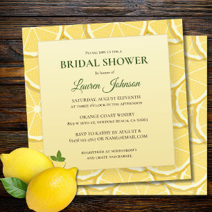 Lemon Citrus Bridal Shower Invitation   Italian 