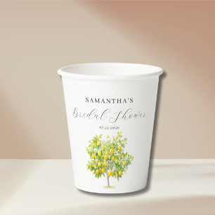Lemon Citrus Bridal Shower  Paper Cups