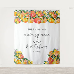 Lemon   Citrus   Bridal Shower Photo Backdrop Tapestry