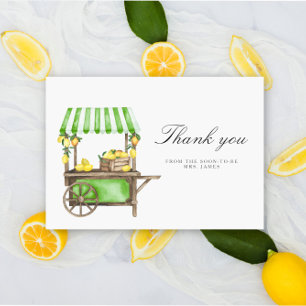 Lemon Citrus - bridal shower thank you card