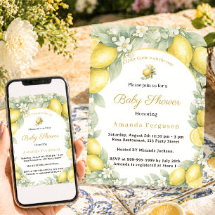 Lemon citrus cutie summer garden Baby Shower Invitation