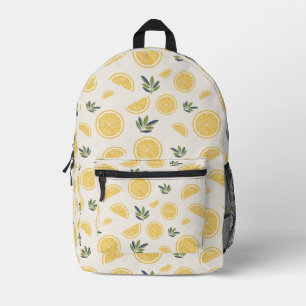 Lemon Citrus Fresh Botanical Design Printed Backpack
