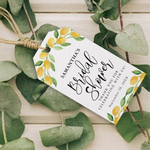 Lemon Citrus Fruit Bridal Shower Gift Tags