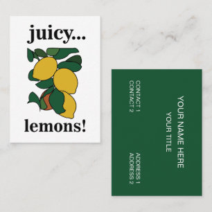 Lemon Citrus Fruit  Business Card