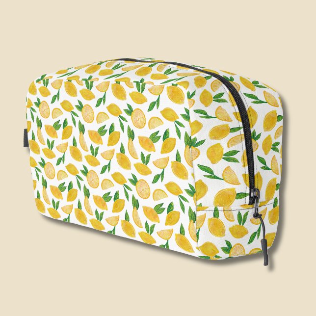 Lemon Citrus Fruit Pattern Dopp Kit (Citrus lemon fruit pattern cosmetic bag Dopp kit)