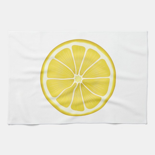 Lemon Citrus Fruit Slice  Tea Towel (Horizontal)
