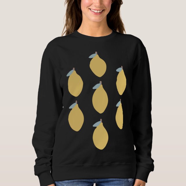 Lemon - citrus fruit with a symmetrical pattern sweatshirt (Front)