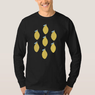 Lemon Citrus Fruit With A Symmetrical Pattern T-Shirt