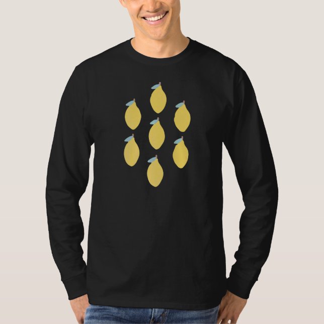 Lemon  Citrus Fruit With A Symmetrical Pattern T-Shirt (Front)