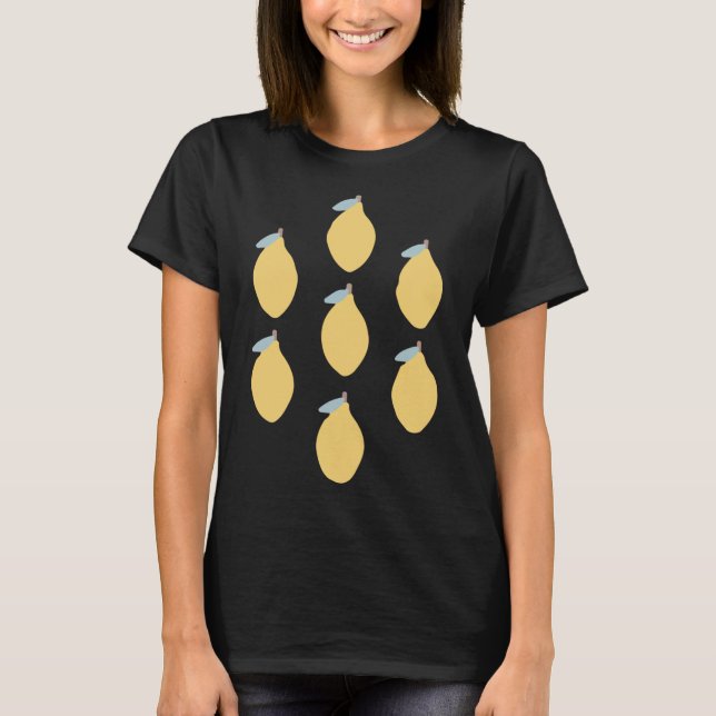 Lemon - citrus fruit with a symmetrical pattern T-Shirt (Front)