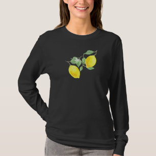 Lemon  Citrus Fruit With Green Leaves T-Shirt