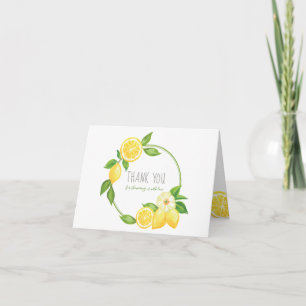 Lemon Citrus Gender Neutral Baby Shower Thank You Card