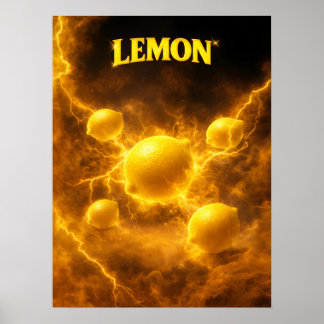 Lemon Citrus Glow Energy Poster