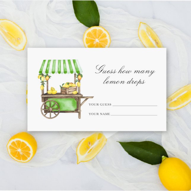 Lemon citrus - Guess how many lemon drops Enclosure Card (Creator Uploaded)