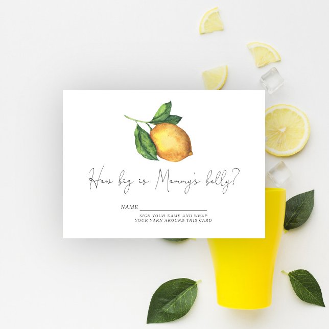 Lemon citrus How big is mummy's belly Enclosure Card (Creator Uploaded)