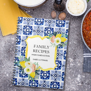 Lemon Citrus Italian Mediterranean Recipe Notebook