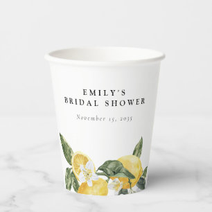 Lemon Citrus Main Squeeze Bridal Shower Paper Cups