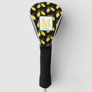 Lemon Citrus Monogram Name Golf Head Cover