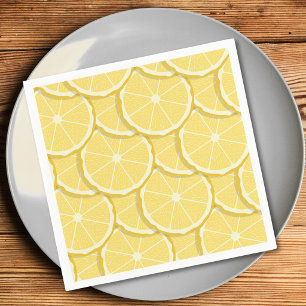 Lemon Citrus Paper Napkins   Italian Summer
