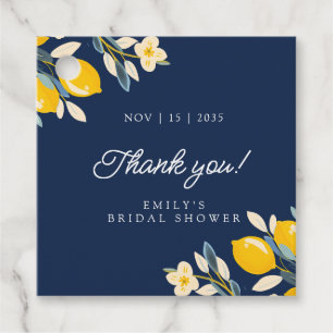 Lemon Citrus Positano Bridal Shower Favour Tags